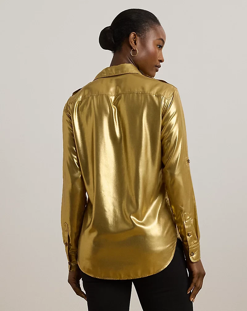 Metallic Chiffon Shirt
