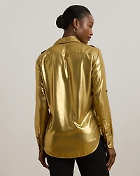Metallic Chiffon Shirt