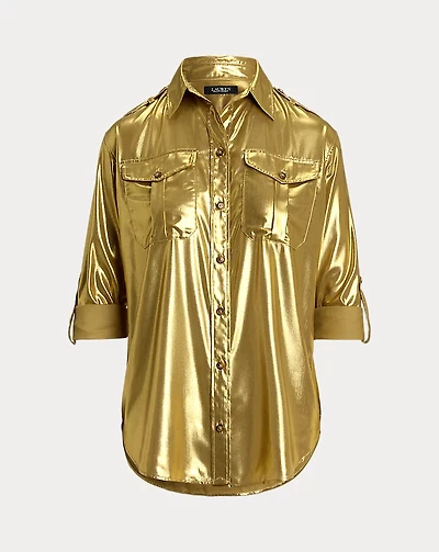 Metallic Chiffon Shirt