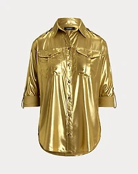 Metallic Chiffon Shirt