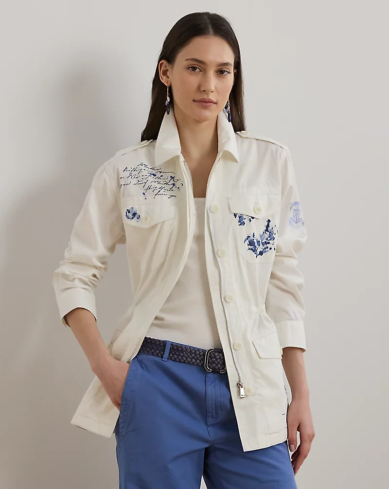 Print Featherweight Twill Field Jacket
