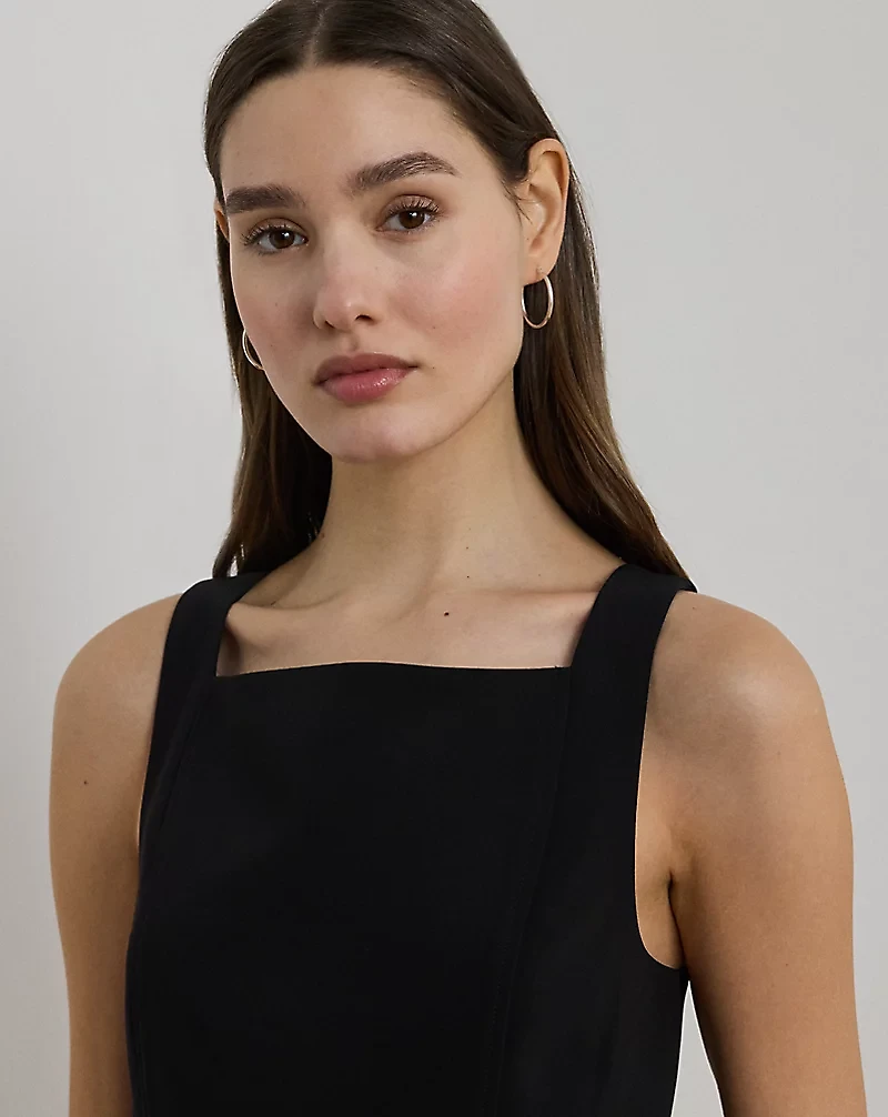 Stretch Crepe Sleeveless Dress