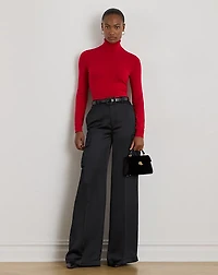 Satin Charmeuse Wide-Leg Cargo Pant