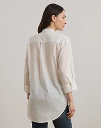Pintucked Cotton Dobby Shirt