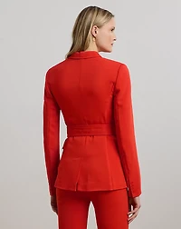 Belted Stretch Cady Jacket
