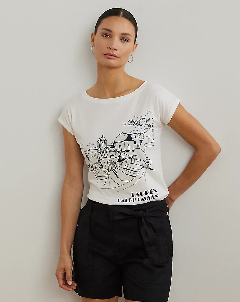 Cotton-Blend Jersey Graphic Tee