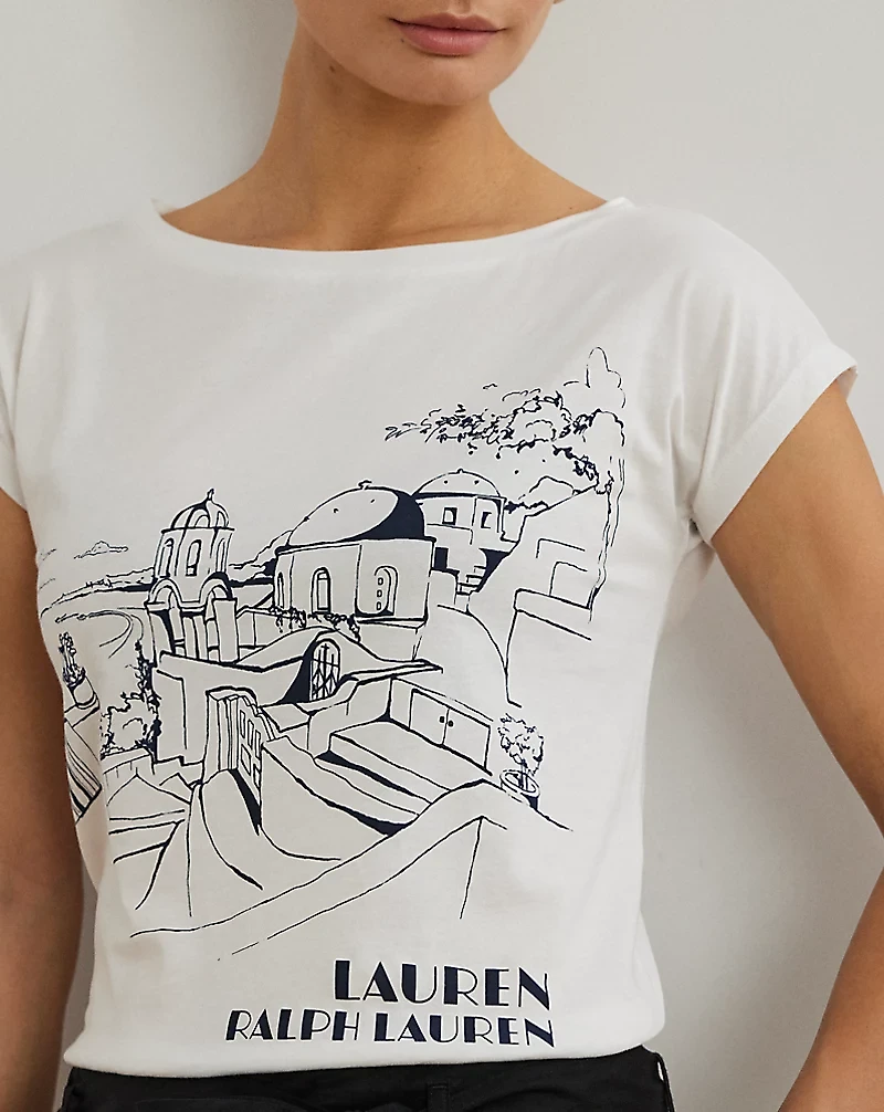 Cotton-Blend Jersey Graphic Tee