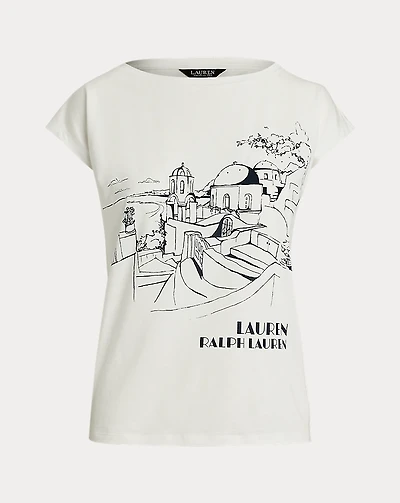 Cotton-Blend Jersey Graphic Tee