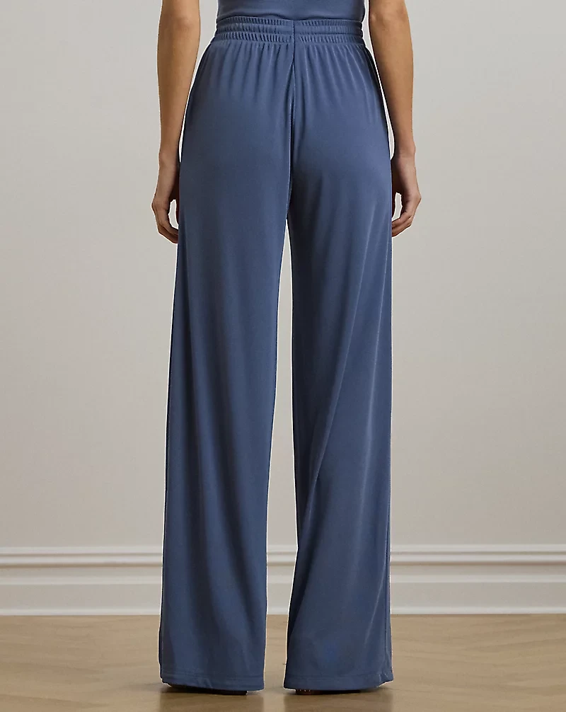 Stretch Jersey Wide-Leg Drawcord Pant