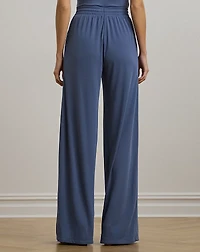 Stretch Jersey Wide-Leg Drawcord Pant