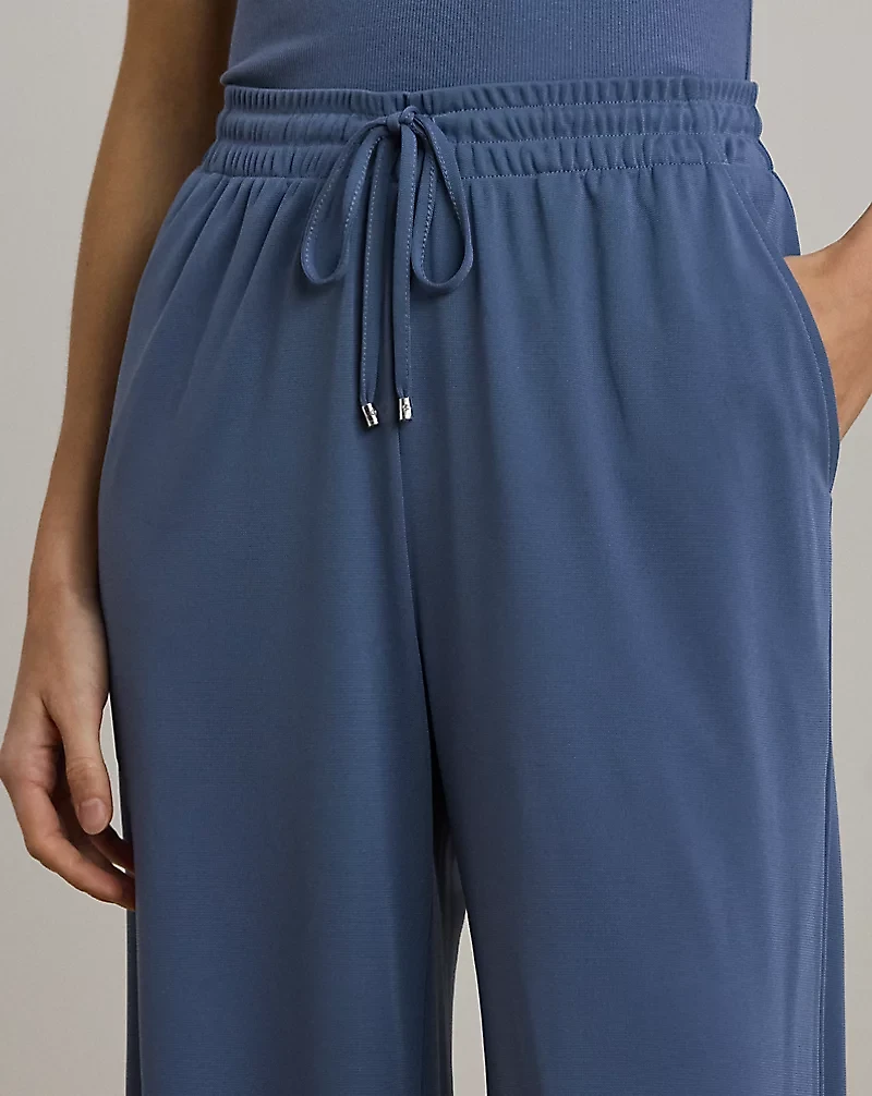 Stretch Jersey Wide-Leg Drawcord Pant
