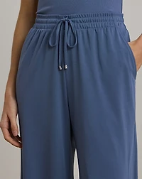 Stretch Jersey Wide-Leg Drawcord Pant