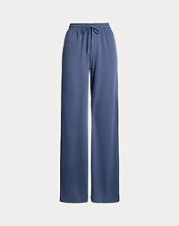 Stretch Jersey Wide-Leg Drawcord Pant