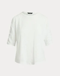 Slub Cotton Jersey Elbow-Sleeve Tee