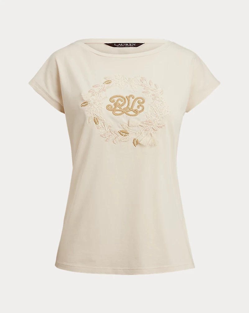 Embroidered-Logo Cotton Jersey Tee