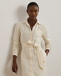 Belted Linen Shirtdress
