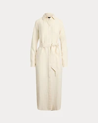 Belted Linen Shirtdress