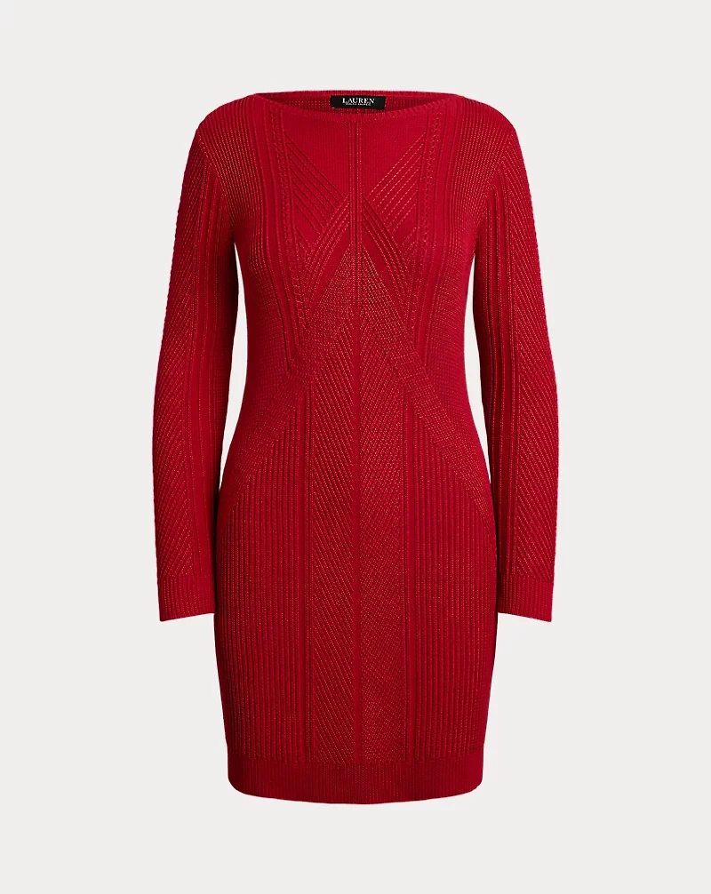 Pointelle Cotton-Blend Sweater Dress