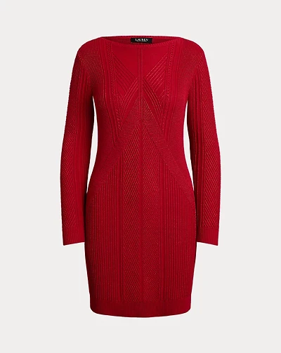 Pointelle Cotton-Blend Sweater Dress