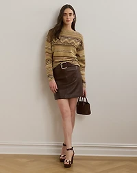 Lambskin Pencil Miniskirt