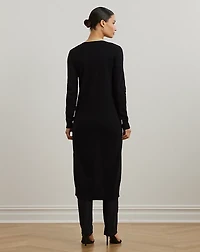 Two-Tone Cotton-Blend Cardigan