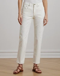 Embroidered Relaxed Tapered Jean