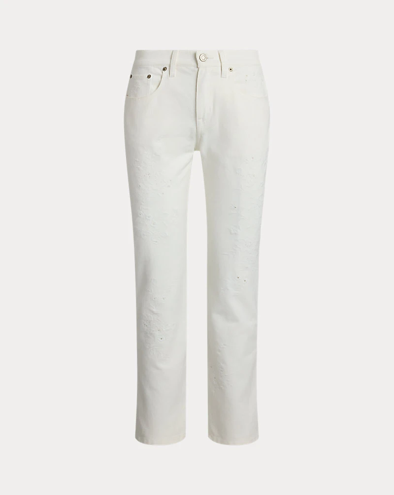 Embroidered Relaxed Tapered Jean