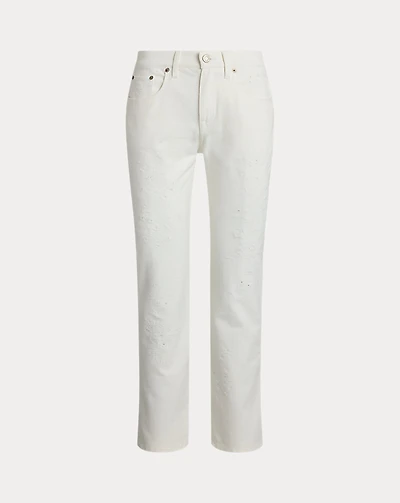 Embroidered Relaxed Tapered Jean