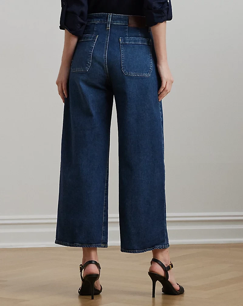 High-Rise Wide-Leg Cropped Jean
