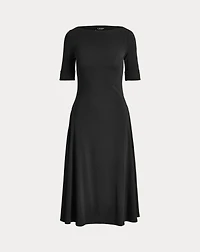 Rib-Knit Stretch Cotton Midi Dress