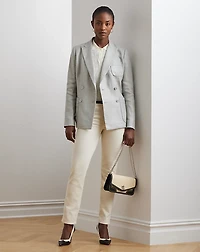 Foiled Linen-Cotton Blazer