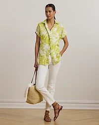 Relaxed Fit Floral Short-Sleeve Shirt