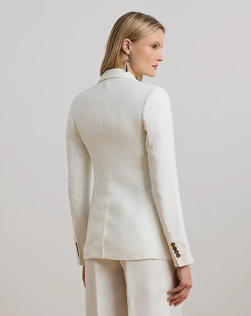 Linen-Blend Twill Blazer
