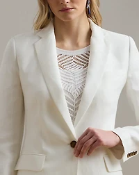 Linen-Blend Twill Blazer