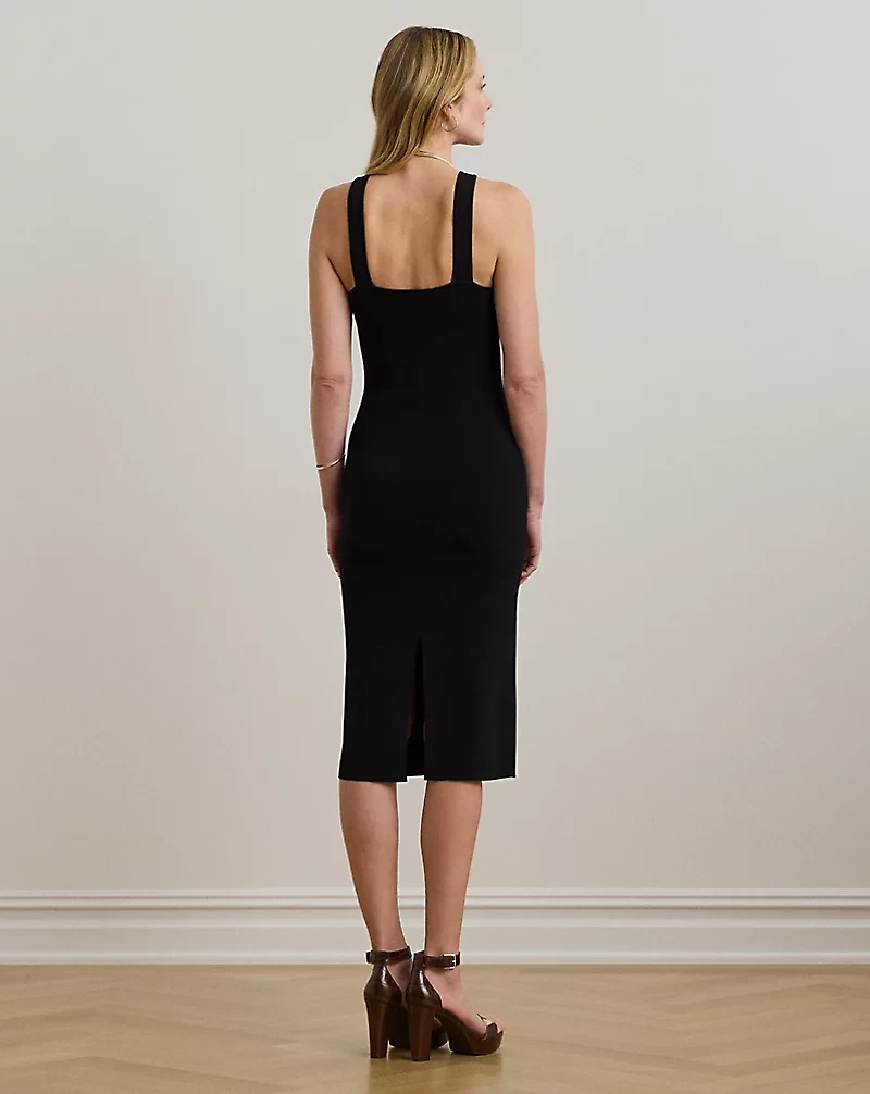 Rib-Knit Sleeveless Sweater Dress