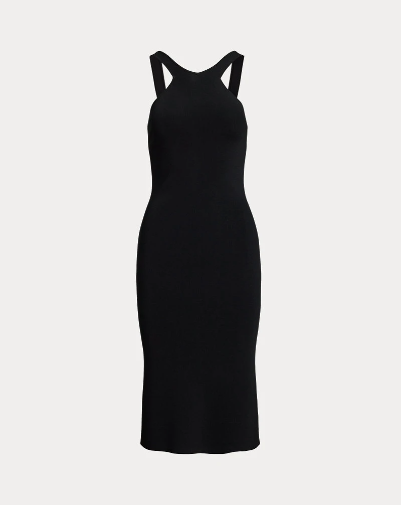 Rib-Knit Sleeveless Sweater Dress