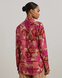 Relaxed Fit Floral Linen Shirt