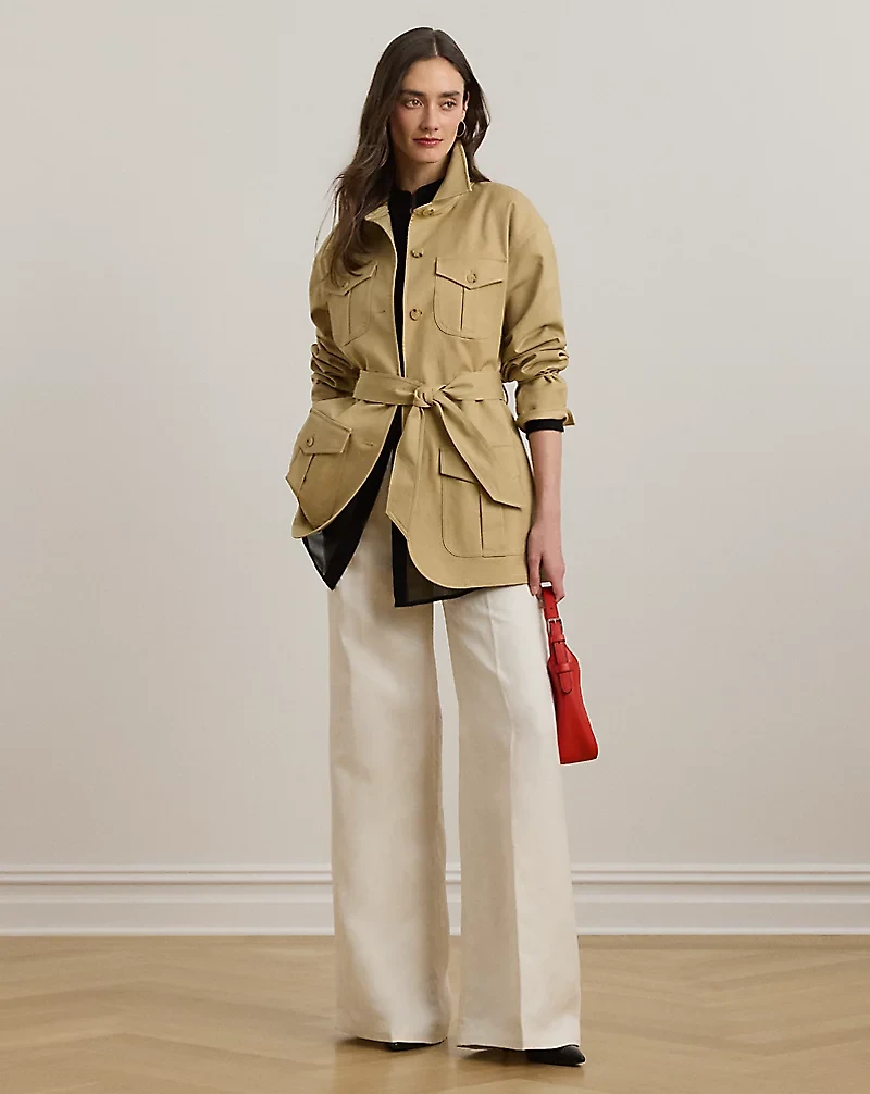 Double-Faced Stretch Cotton Field Jacket