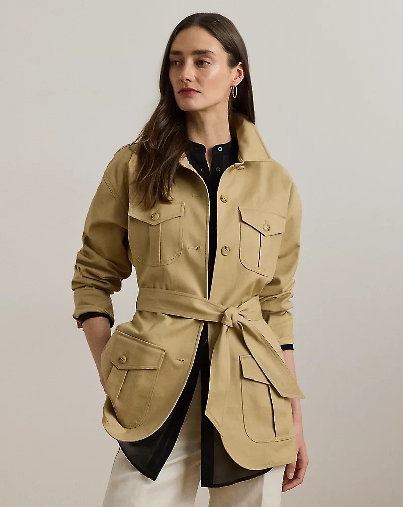 Double-Faced Stretch Cotton Field Jacket