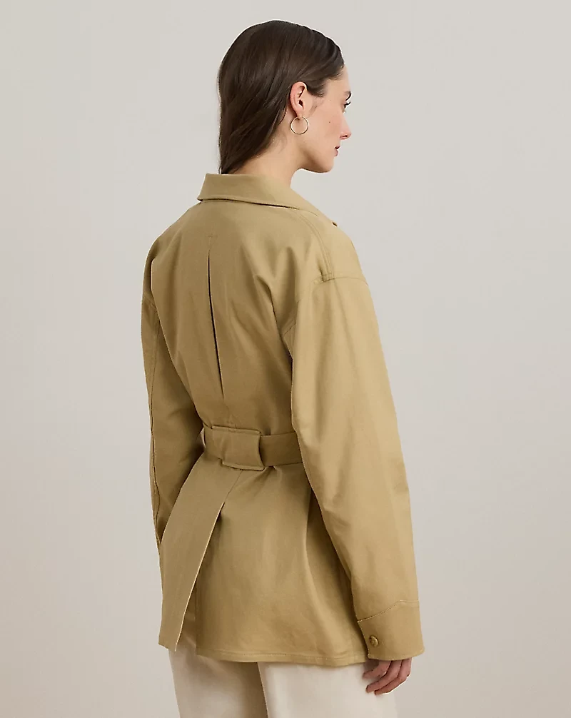 Double-Faced Stretch Cotton Field Jacket