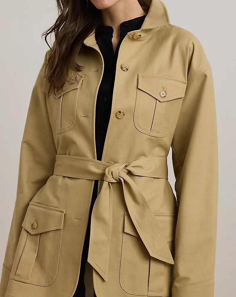 Double-Faced Stretch Cotton Field Jacket