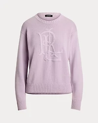 Embroidered-Logo Combed Cotton Sweater