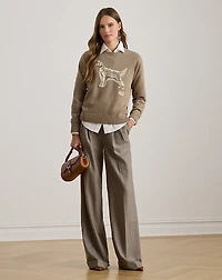 Intarsia-Knit English Setter Sweater