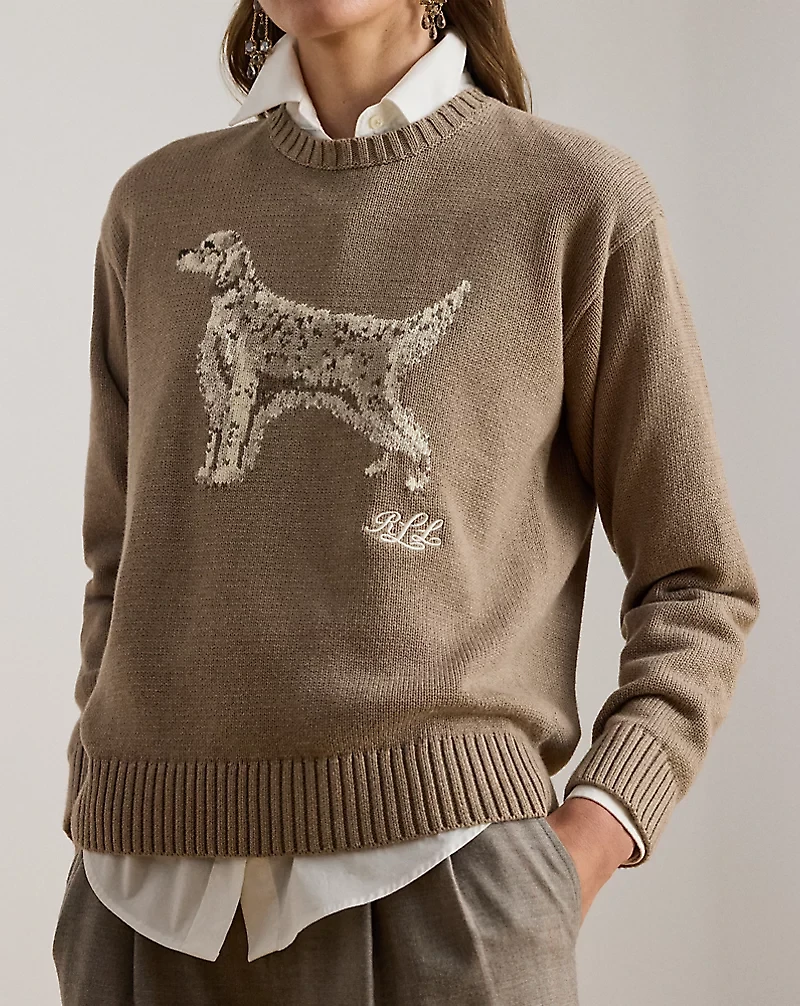 Intarsia-Knit English Setter Sweater