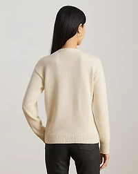 Embroidered Cotton Crewneck Sweater