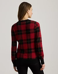 Plaid Cotton-Blend Sweater