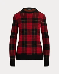 Plaid Cotton-Blend Sweater