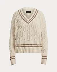Cable-Knit Cotton Cricket Sweater