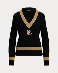 Metallic-Trim Cricket Sweater