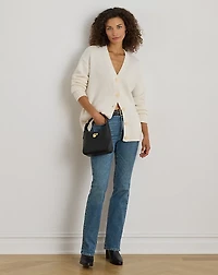 Wool-Blend V-Neck Cardigan
